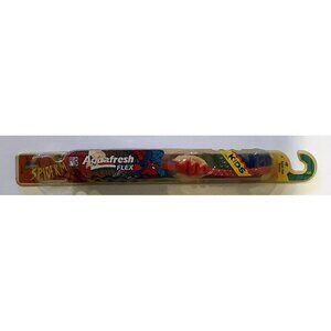 Vintage Aquafresh Flex Kids Toothbrush Spider-Man Flexible Neck NEW OLD STOCK